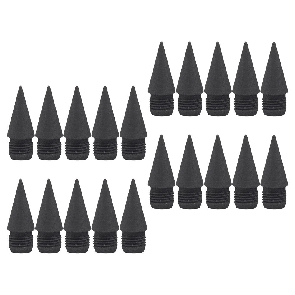20Pcs Black Graphite Pencil Tips Replaceable Inkless No Sharpening School Supply