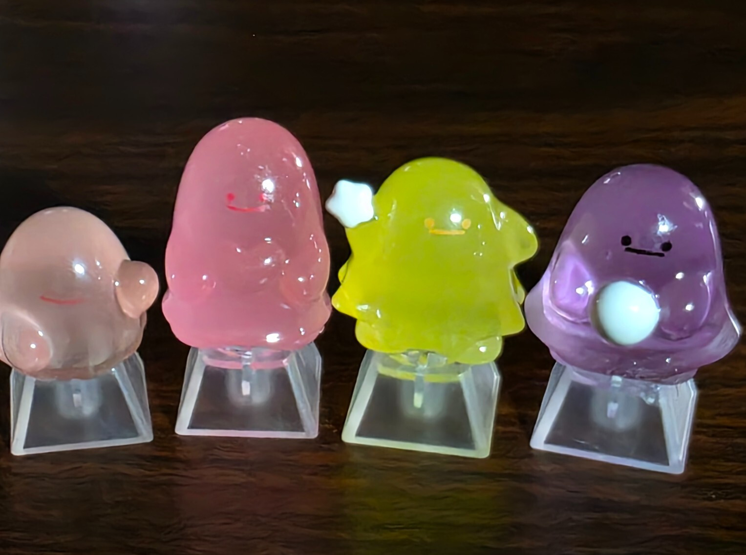 Jelly Blob Artisan Keycap Set (4pcs) – Handmade Resin | Cherry MX Compatible
