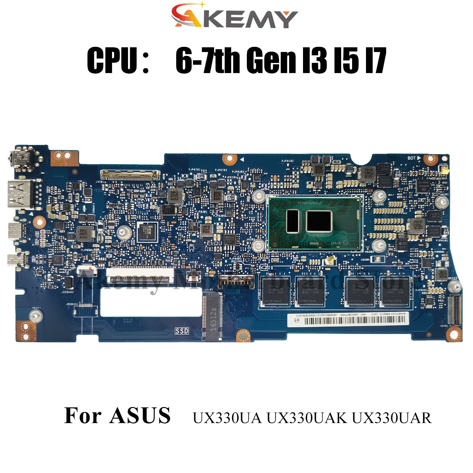 UX330UA Laptop Motherboard For ASUS UX330UAR UX330UAK U3000U Mainboard W/CPU