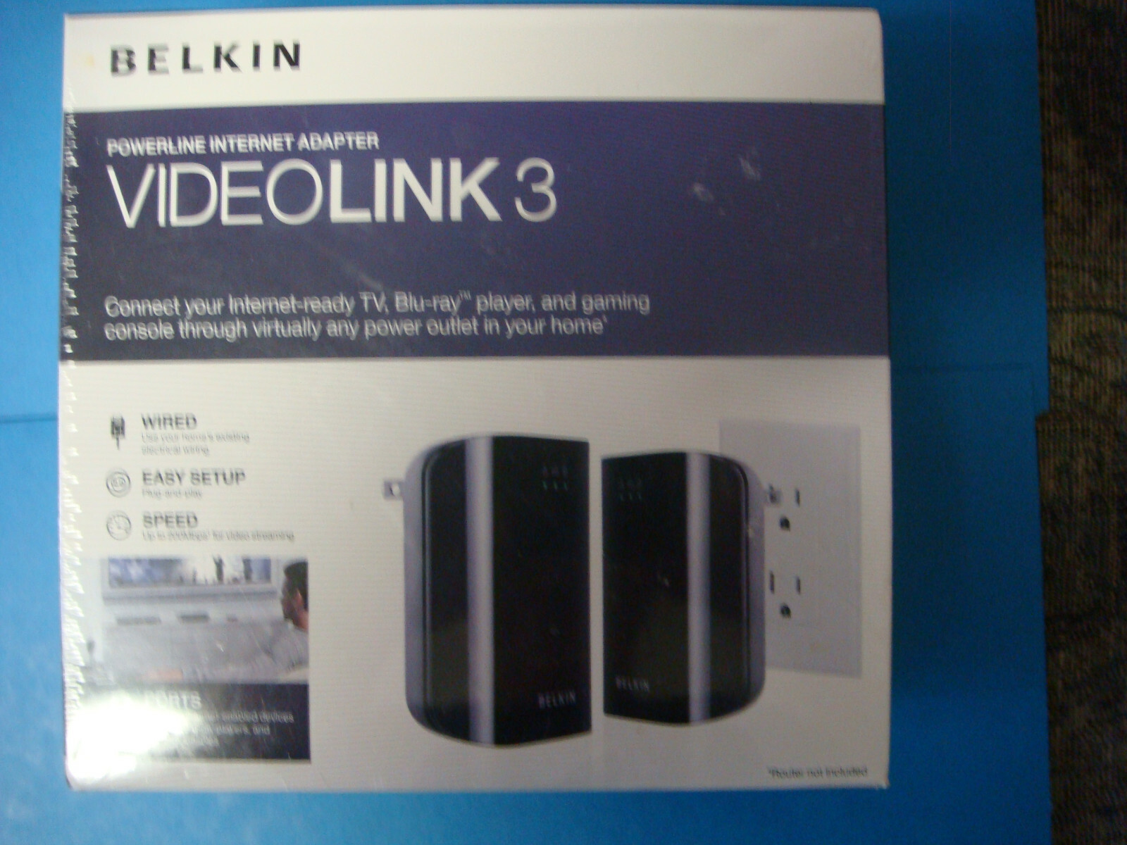 Brand New  Belkin VideoLink 3 Powerline Internet Adapter