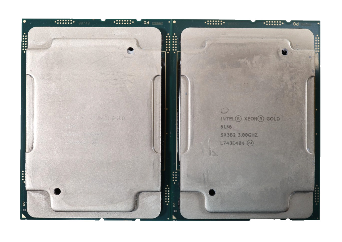 LOT 2x Intel Xeon Gold 6136 12-Core 3GHz 150W LGA3647 64-Bit Processor SR3B2