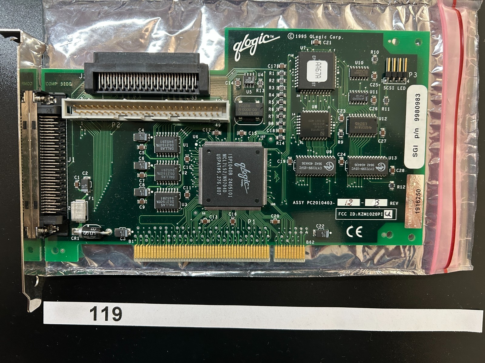 SGI 9980983 QLogic ISP1040B PCI SCSI Controller Card PC2010403-12