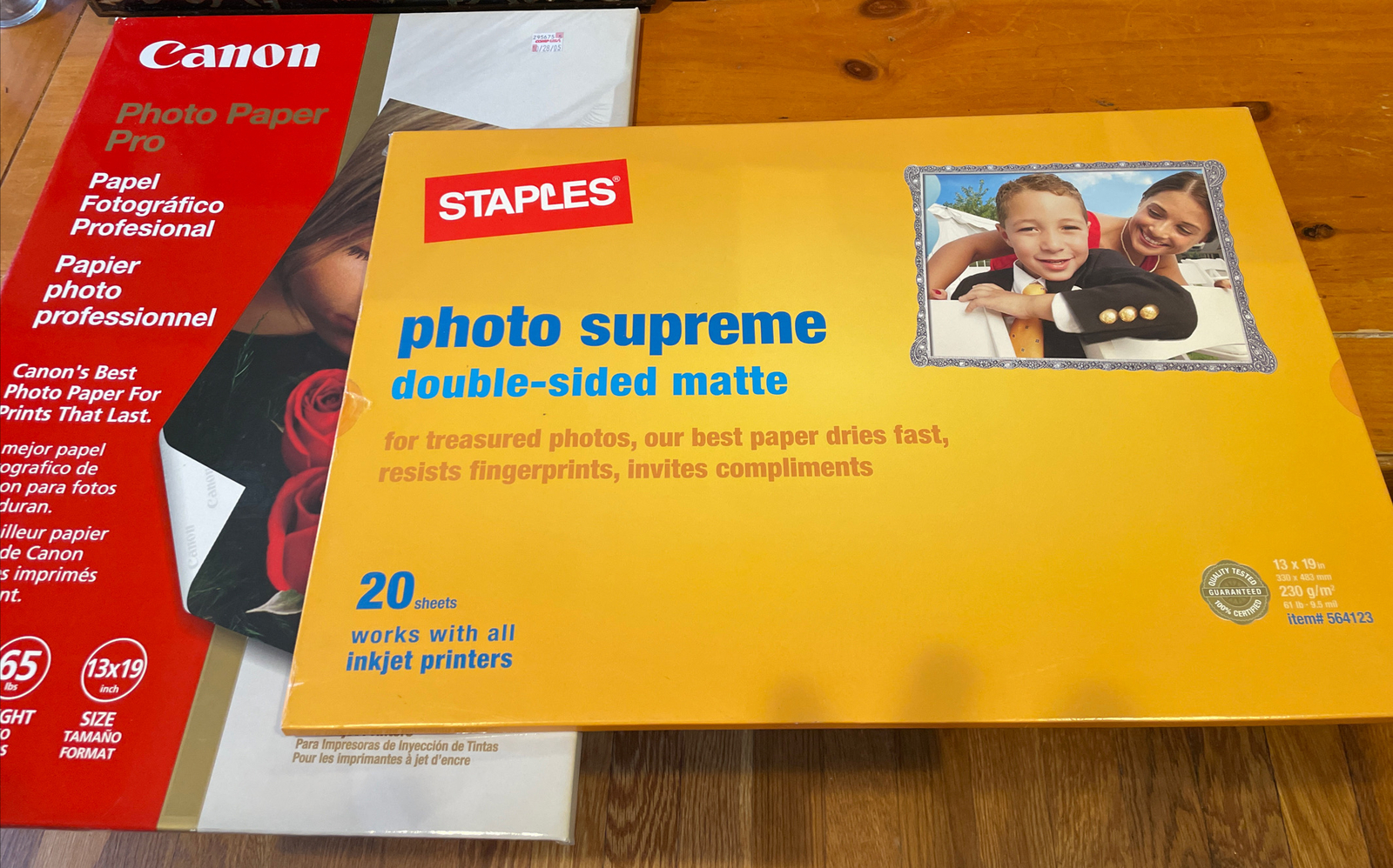 Staples Photo Supreme Double-Sided Matte Paper 13x19 Inkjet Printer 564123 11691
