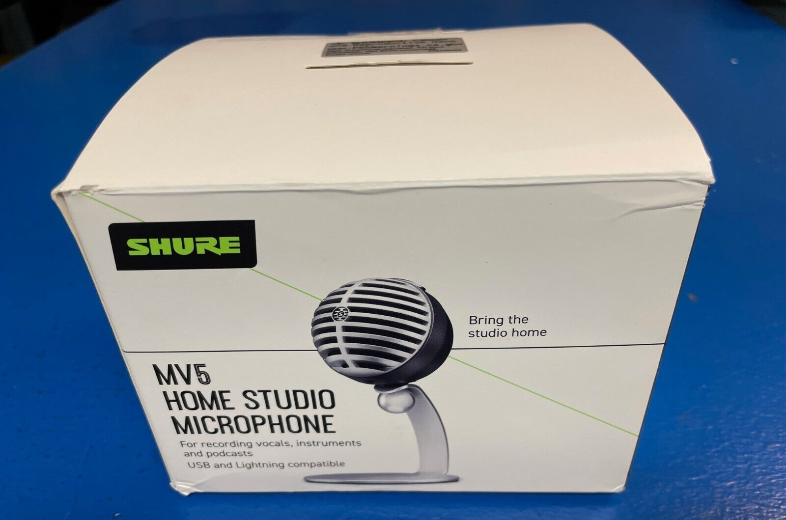 SHURE MV5 Digital Condenser Microphone Silver, For iPhone iPad iPod, USED ONCE