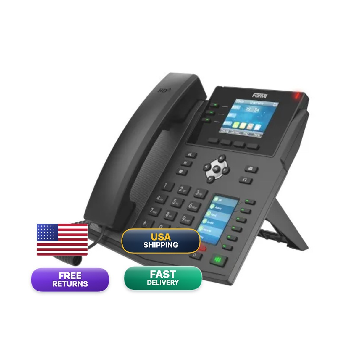 Fanvil X4U Gigabit SIP Desktop Phone Dual-Color LCD