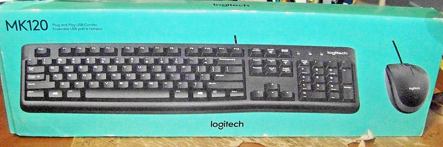 Logitech MK120 USB  Keyboard and Mouse Combo Kit - New Sealed