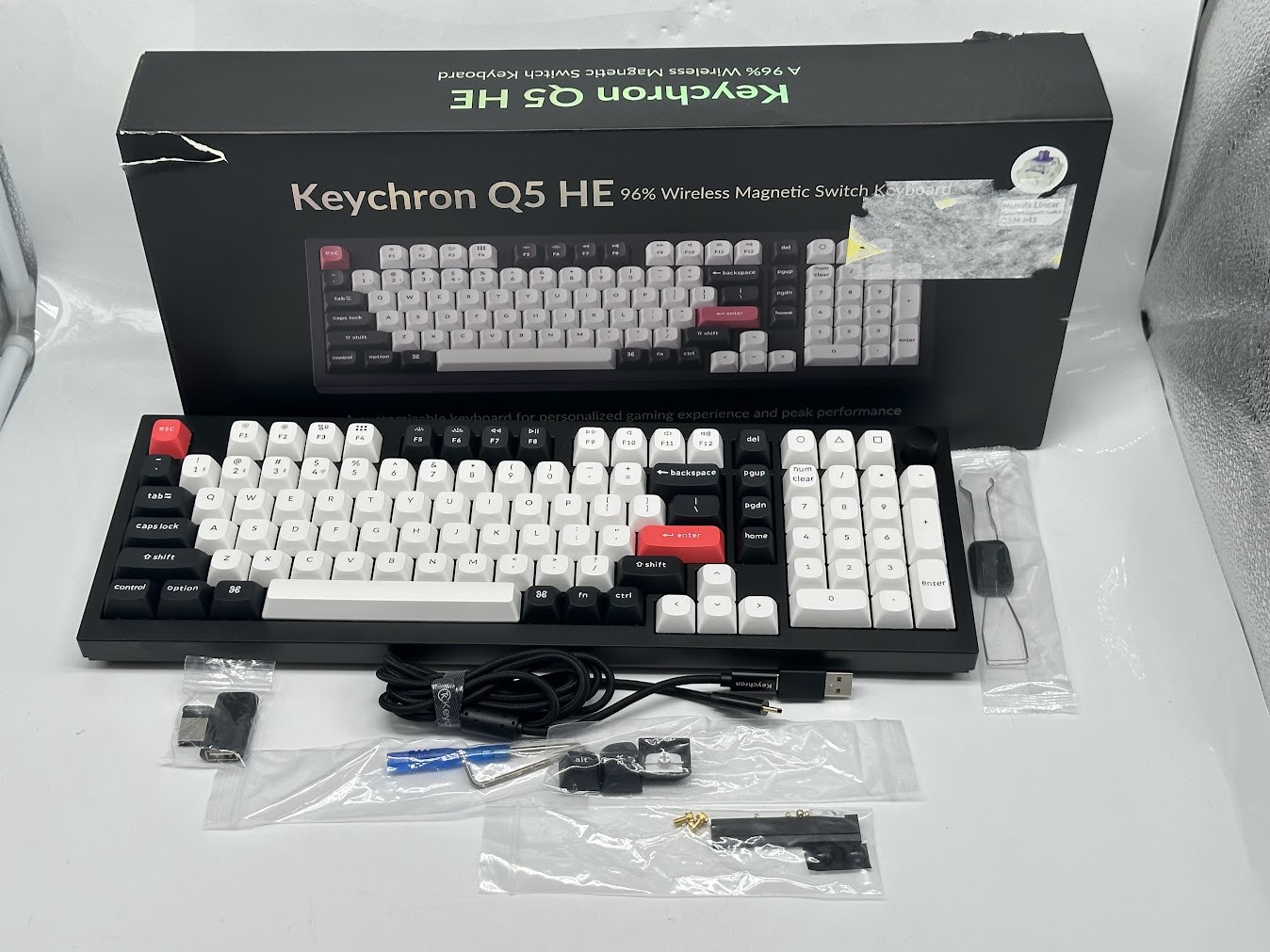 Keychron Q5 HE Gaming Keyboard Swappable RGB Backlight Nebula Switch - NO DONGLE