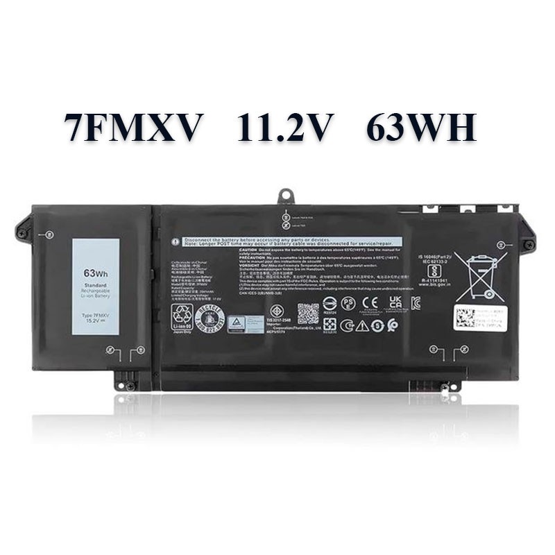 7FMXV Laptop Battery Replacement for Latitude 5320 7320 7420 7520 5320 2 in 1