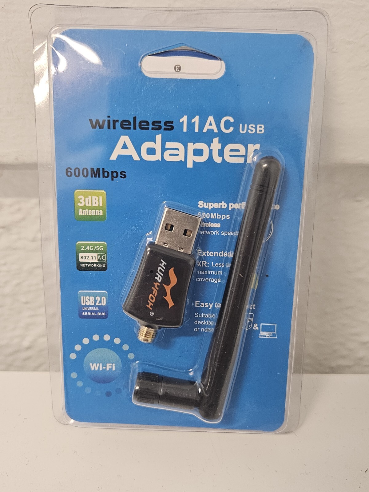Wireless USB WiFi Adapter 11 AC  2.4G/5.8G  2.0 3dBi Antenna  NEW