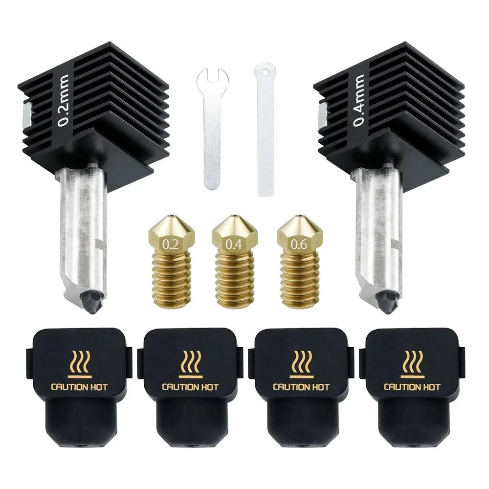 2 Pack A1 Hotend Upgrade Kit for Bambu Lab A1/A1 Mini/A2L 3D Printer - 0.2mm 