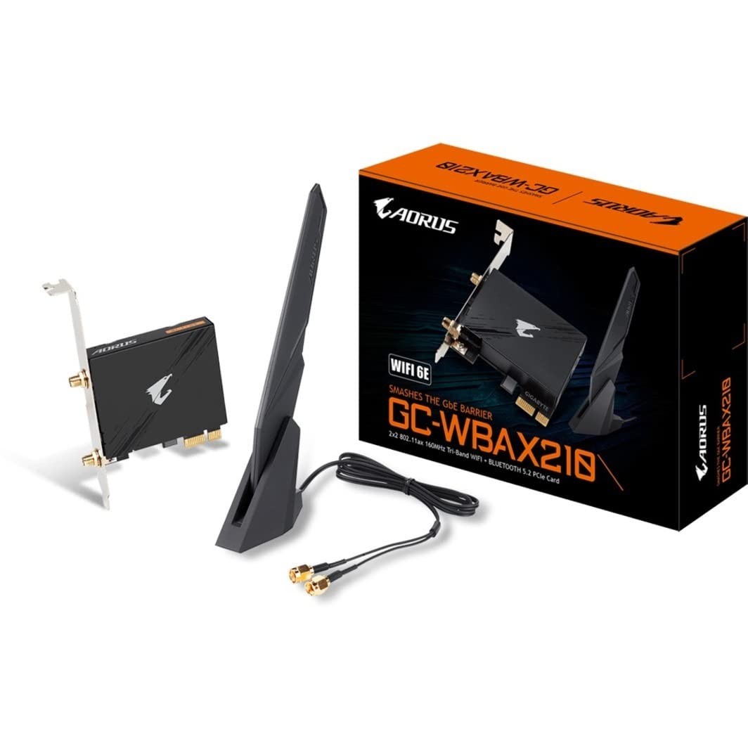 Gigabyte GC-WBAX210 WiFi 6E PCIe Card Intel AX210 Bluetooth 5.2 2400Mbps