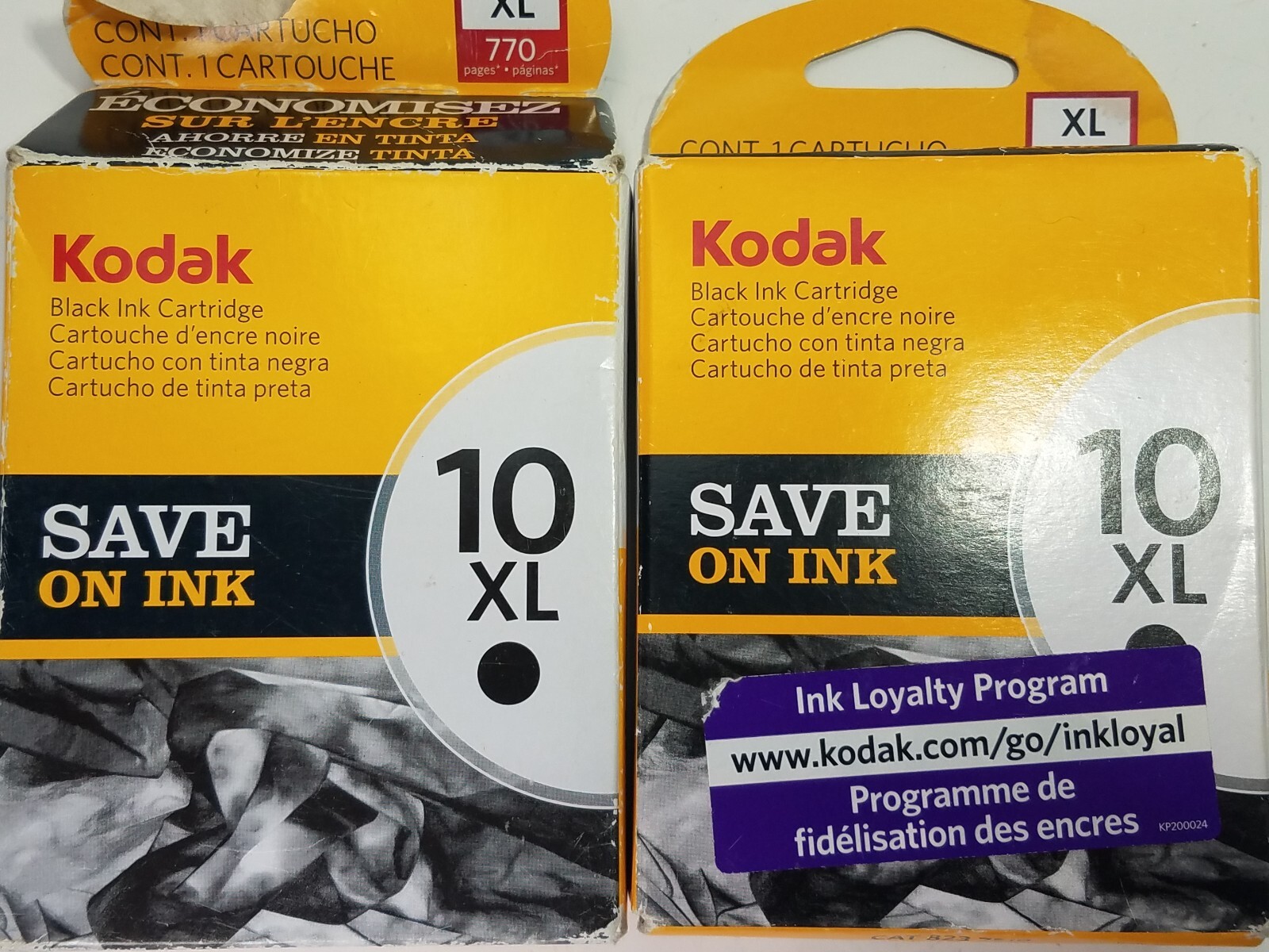 Kodak 10 XL 10XL Black Ink Cartridge 770 Pages, Genuine, 2 Pack *READ DESCRPTION
