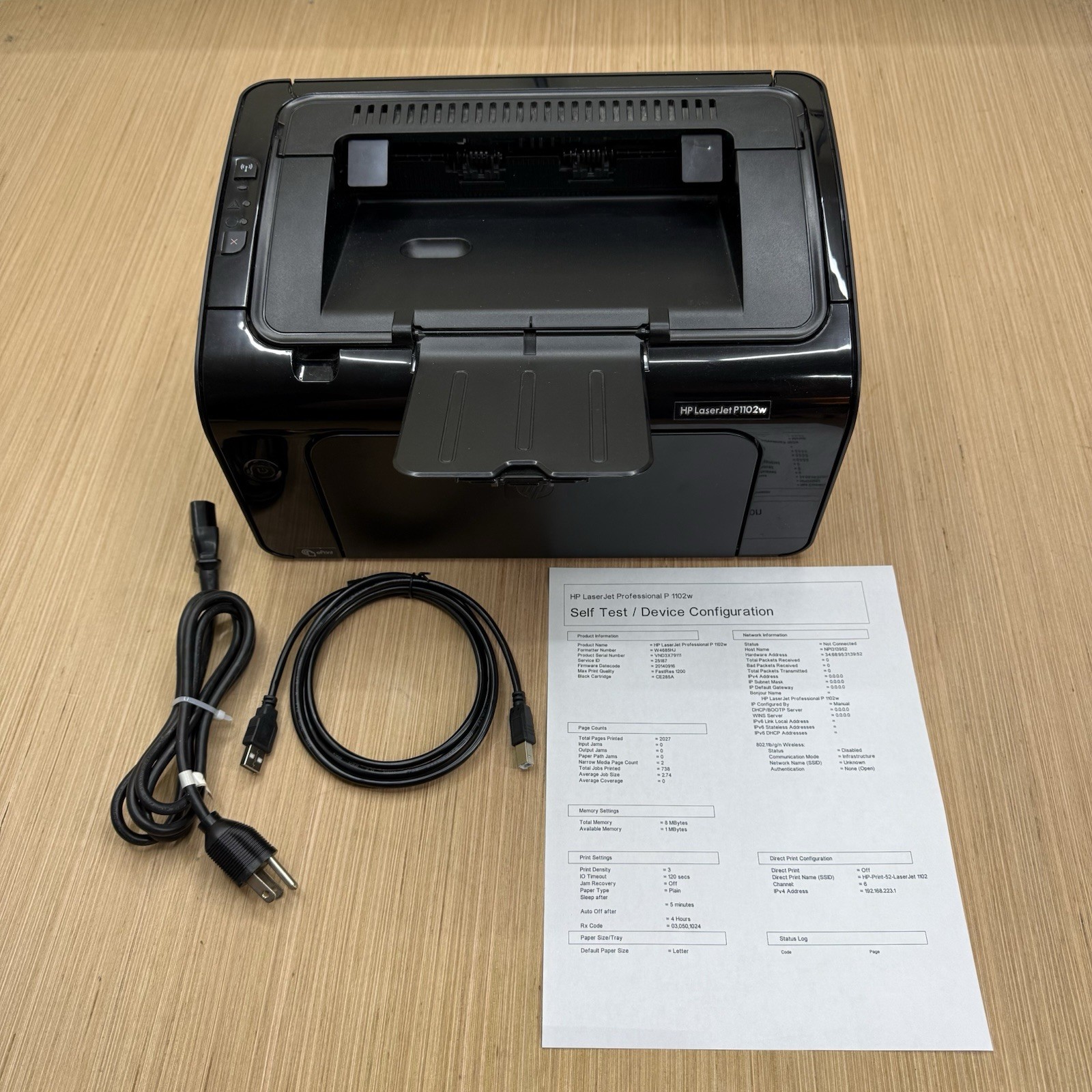 HP LaserJet P1102w Wireless Laser Printer CE658A  Low Page count 2027