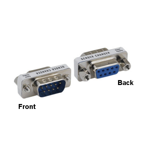 KNTK Mini DB9 9Pin Male to Female Adapter D-Sub RS-232 AT Modem Straight Through