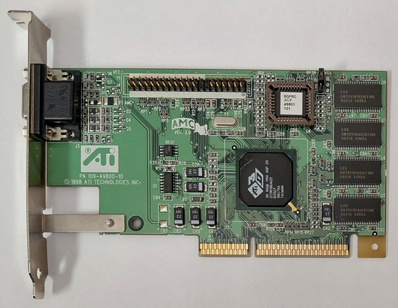 ATI XPERT98 AGP Graphics Card (ATI 3D Rage Pro, 8MB, Retro, 1998)