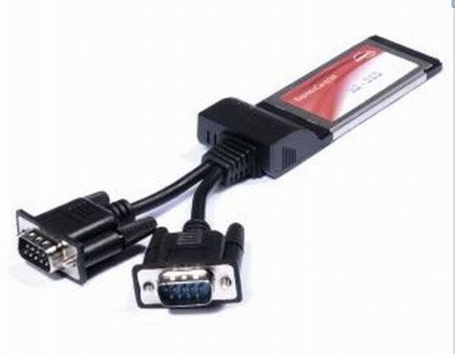 2 Ports RS232 34mm ExpressCard To Dual Serial Port DB9 COM RS-232 Expansion Card
