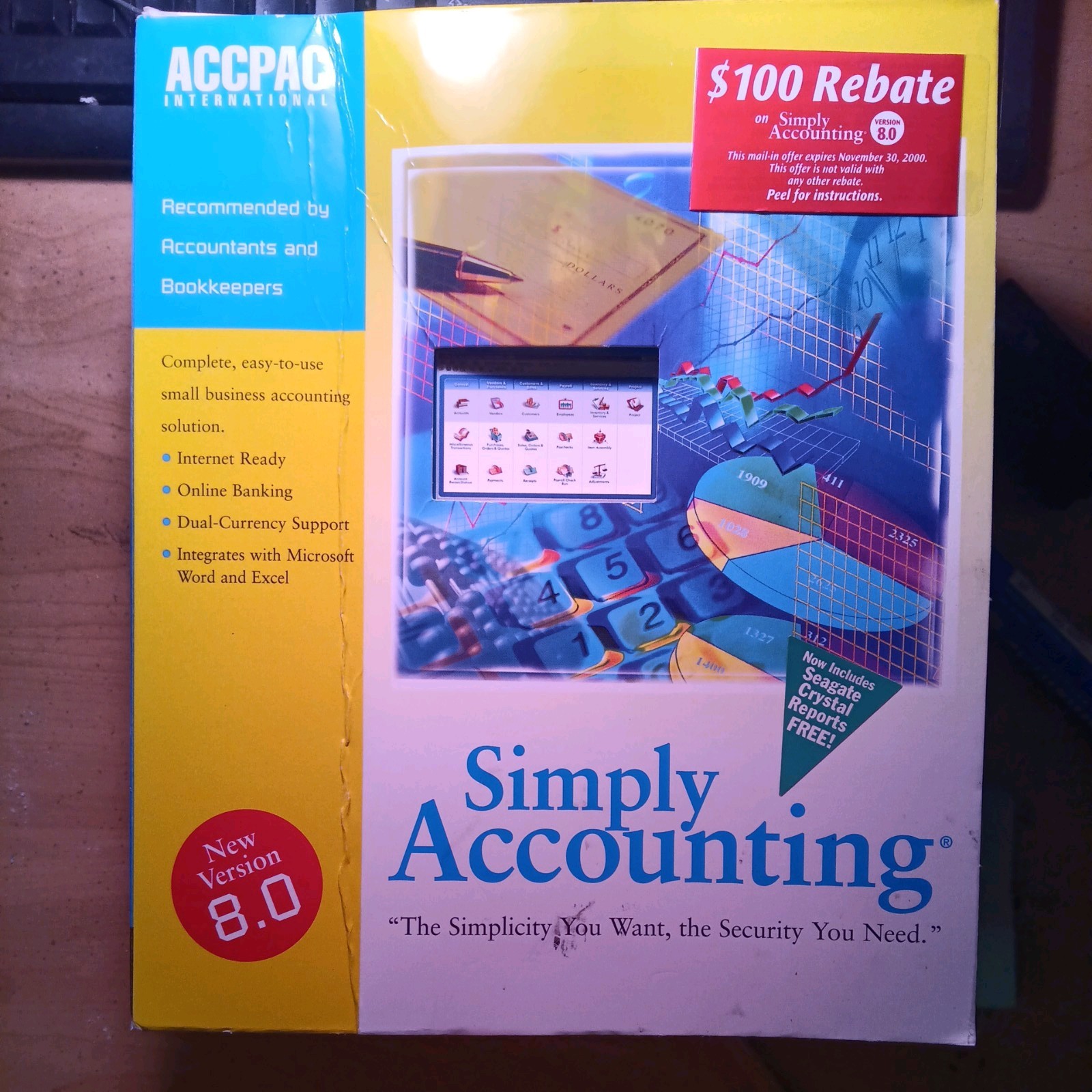 ACCPAC SIMPLY ACCOUNTING 8.0 WINDOWS PC  CD-ROM; NEW SEALED (4)