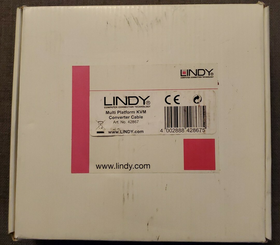 New - LINDY 2 Meter Multi-Platform KVM Converter Cable (42867) 
