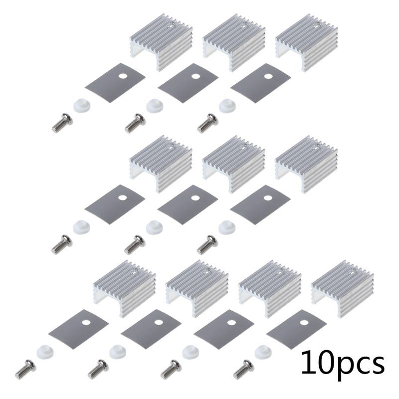 10pcs TO220 Cooler Cooling Radiator Aluminium TO-220 Heatsink TO Heat Sink