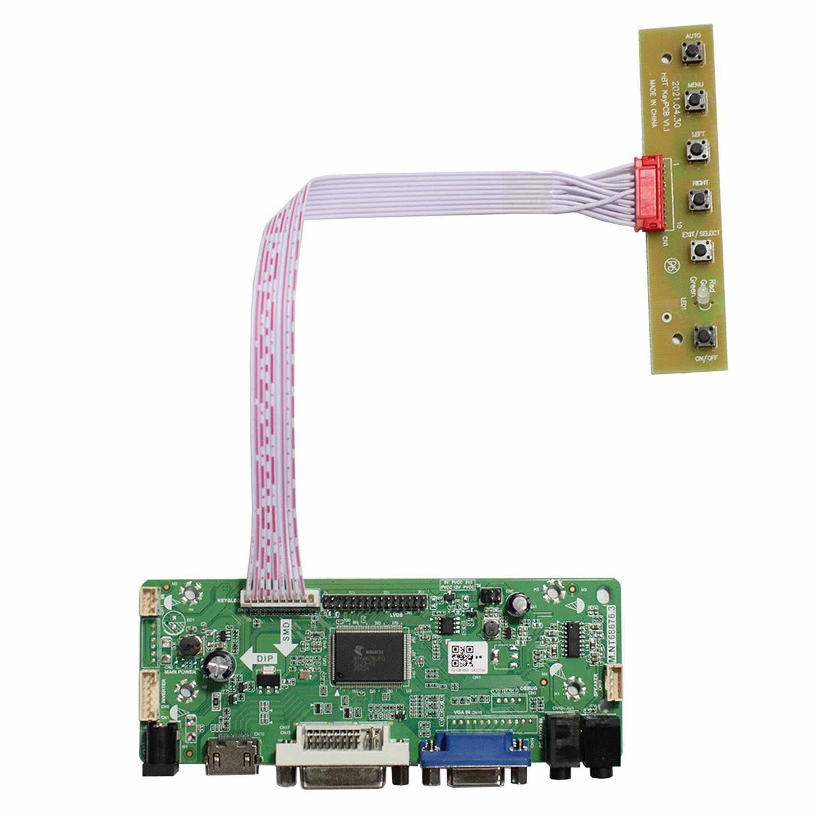 VSDISPLAY DVI VGA LCD Controller Board Fit for DV170YGZ-N10 DV170YGM-N10