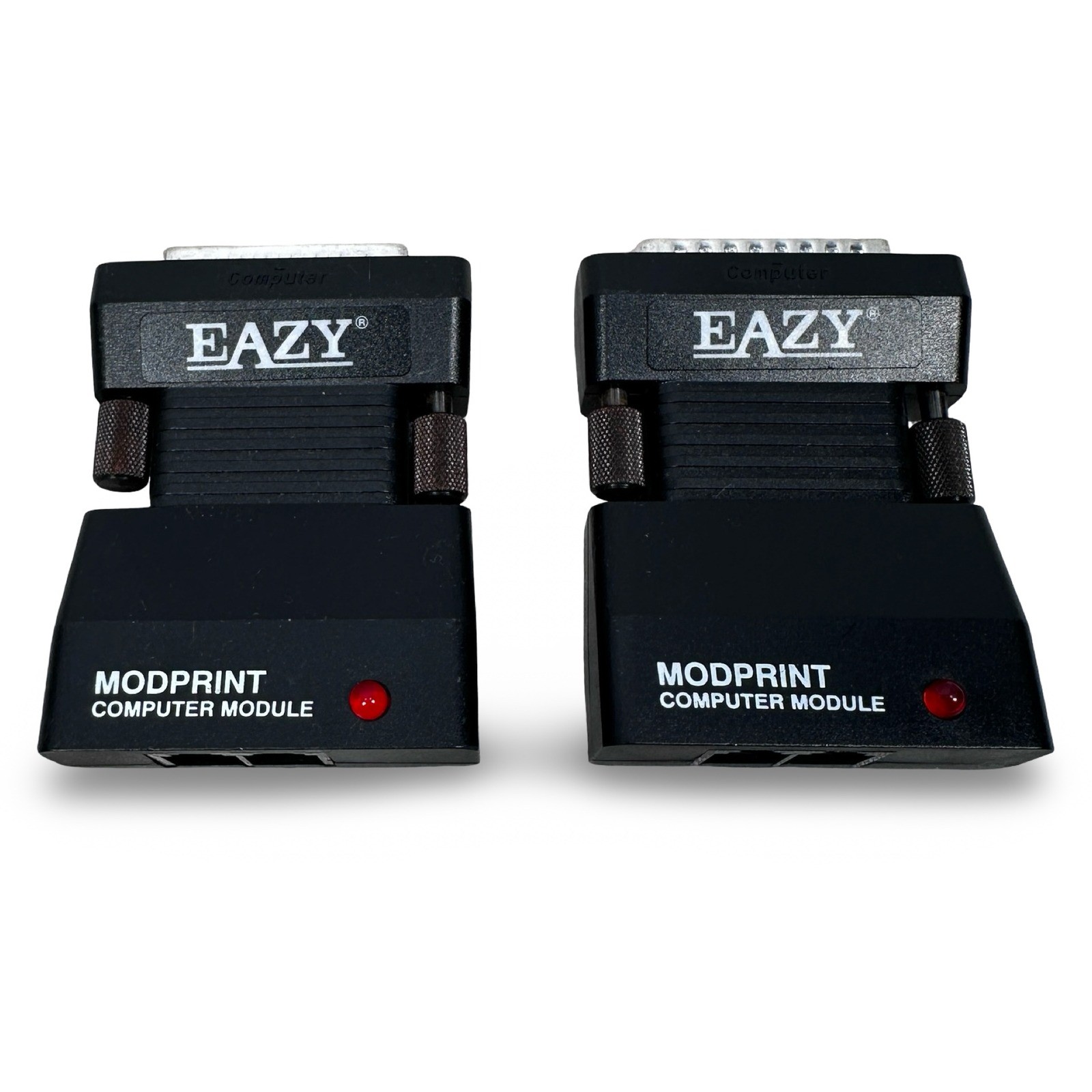 Eazy Modprint Computer Module P1670A DB25 Parallel to Dual RJ11 Adapter Set of 2