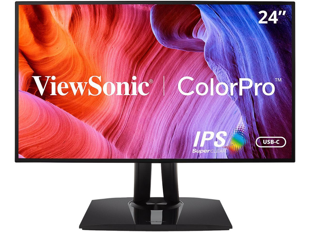 ViewSonic VP2468a 24 Inch Premium IPS 1080p Monitor with Advanced Ergonomics, Co