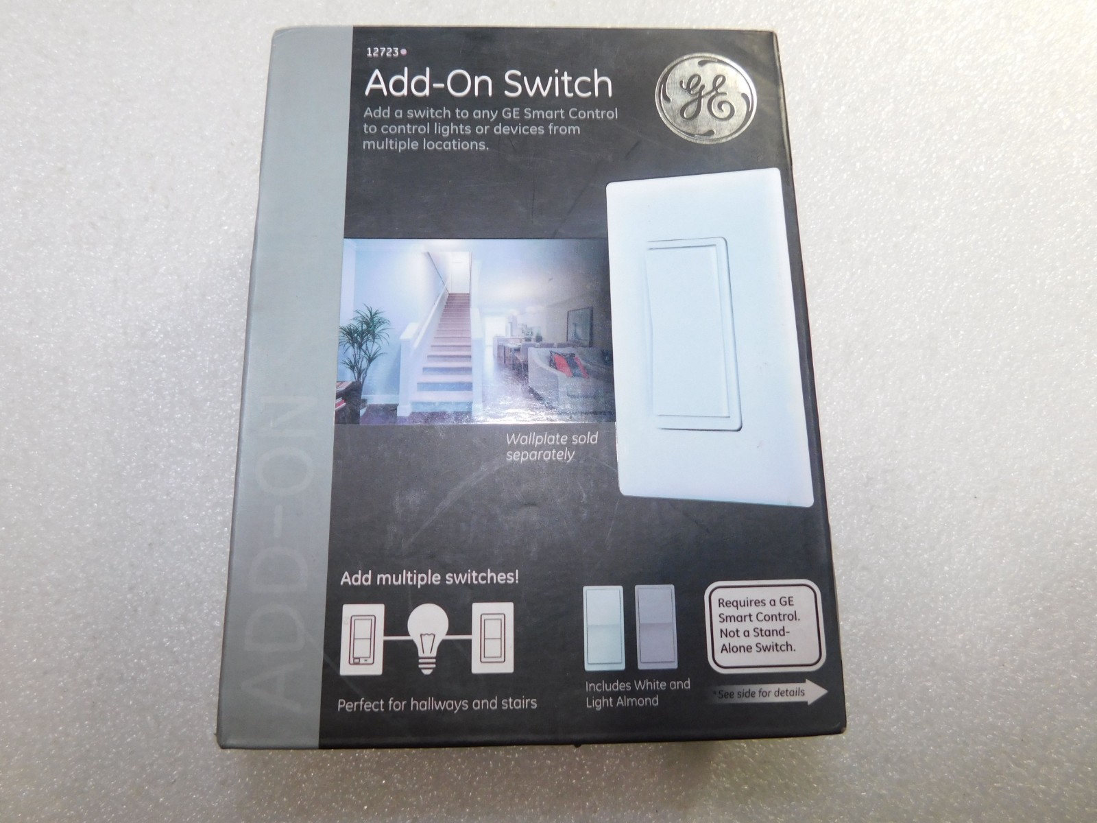 GE 12723 ADD-ON Switch ZW2004 For GE Smart Control  Zigbee, Z-Wave NEW-OTHER