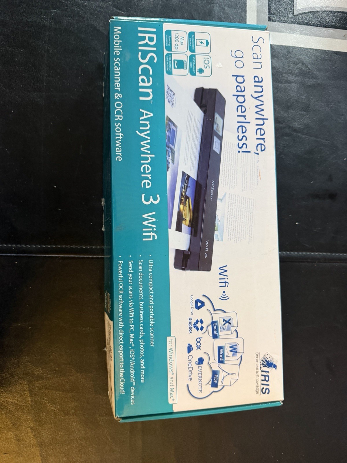 IRIS IRIScan Anywhere 3 Wifi Mobile Scanner Wi-Fi 1200 dpi A4 Portable