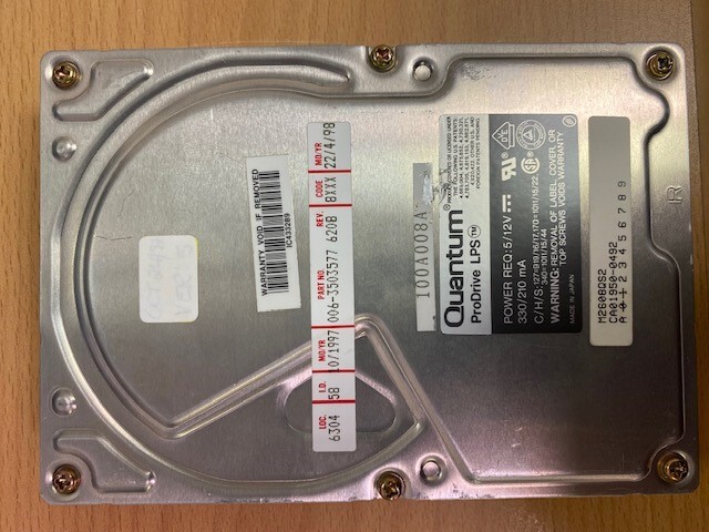 QUANTUM PRODRIVE LPS 340S 340MB SCSI DRIVE 50 PIN P/N RR34S011