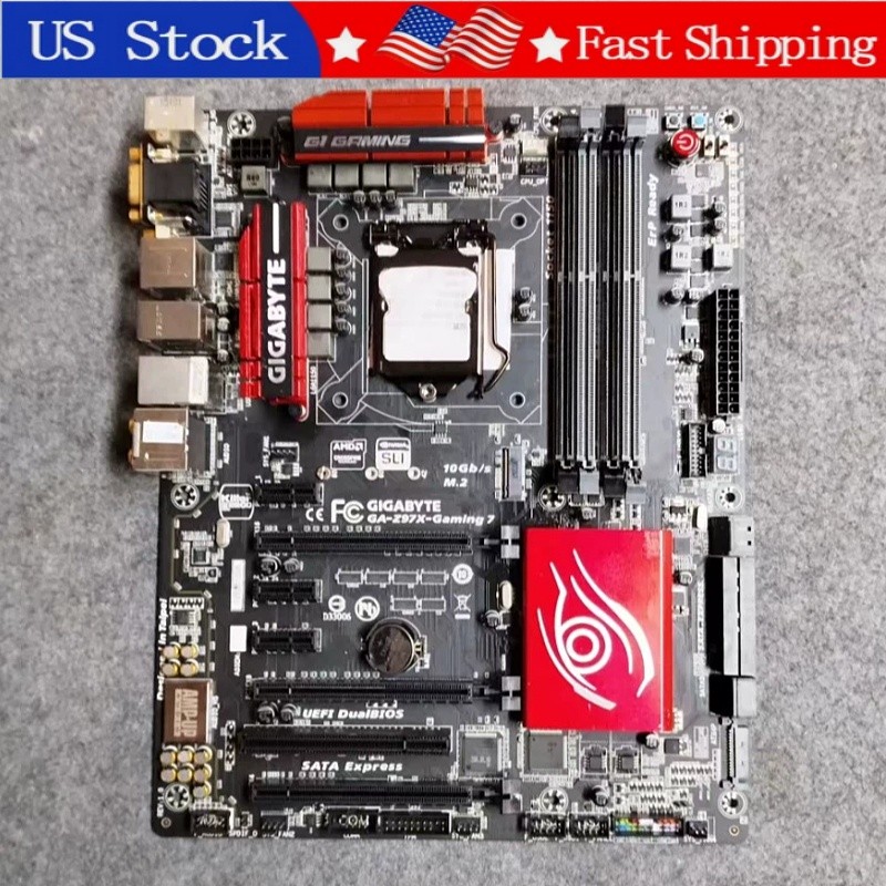 Used Gigabyte GA-Z97X-Gaming 7 LGA1150 Intel Z97 ATX DDR3 Motherboard M.2