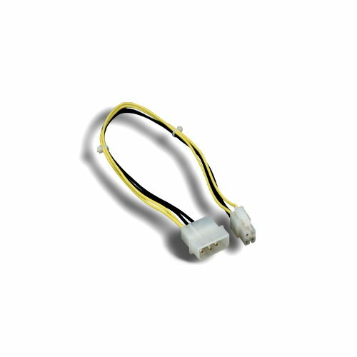 Kentek 15 Inch Molex 5.25 to P4 ATX12V Cable for Power Supply Motherboard 4 Pin