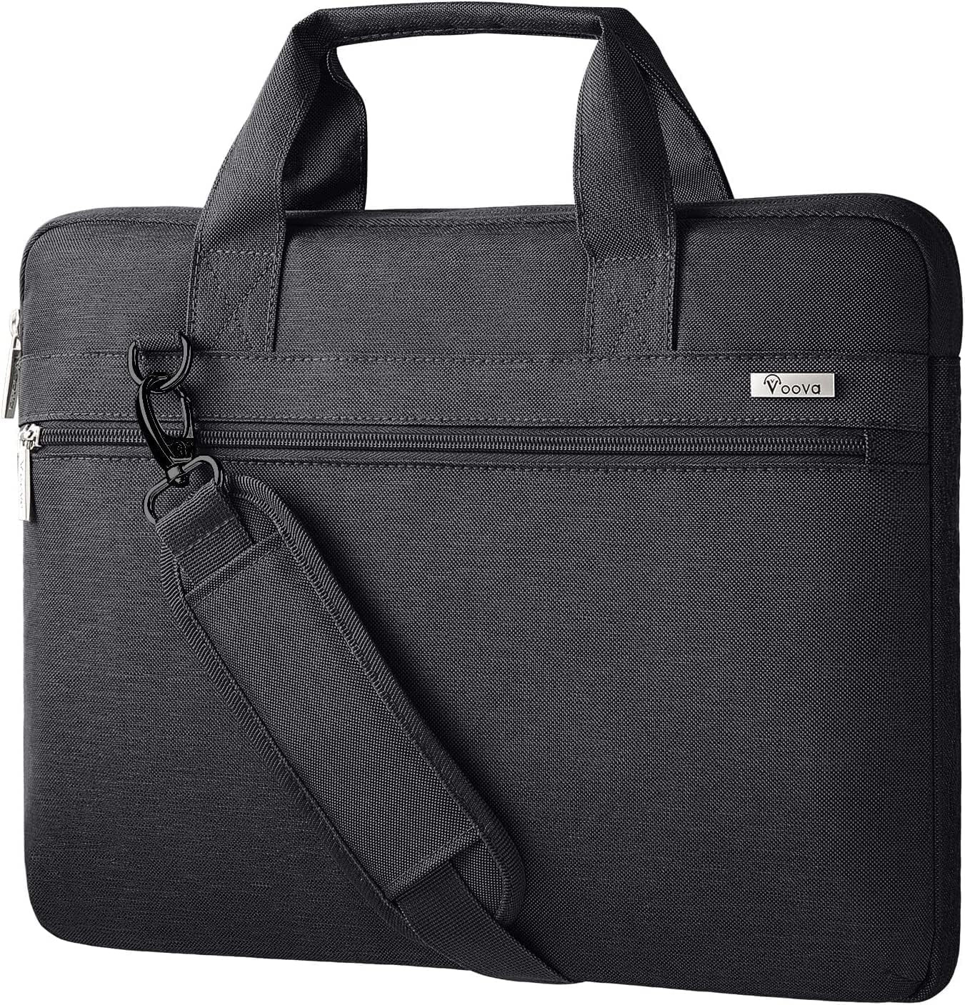 Voova 17.3-17 Inch Laptop Bag, Shoulder Bag, Macbook Case, Black | Slim 360-Degr