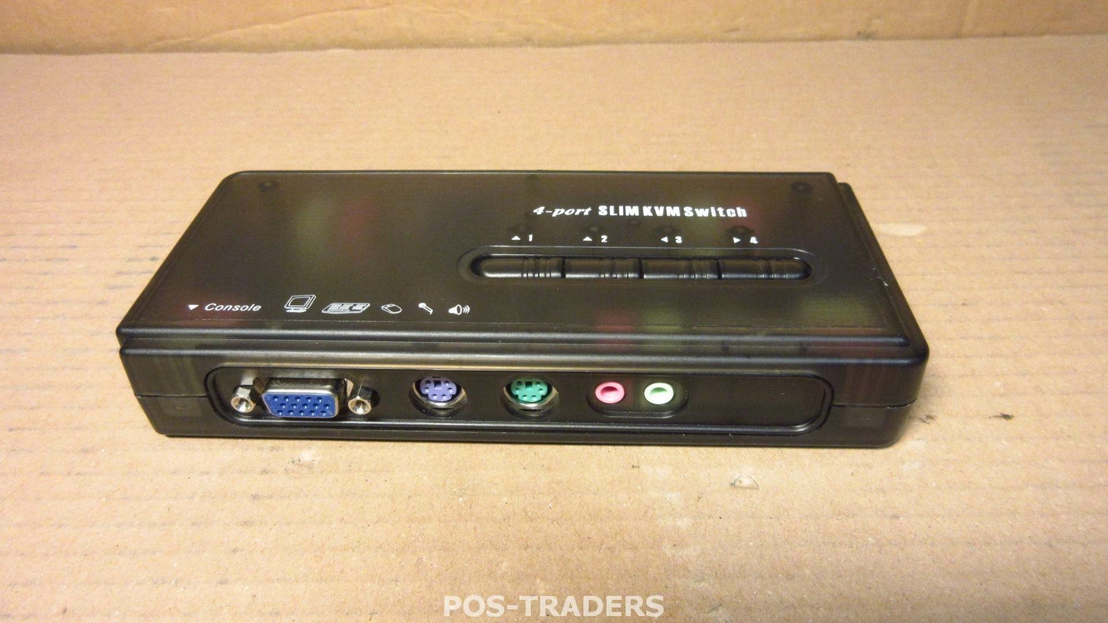 LINKSKEY 4-PORT SLIM PALMTOP USB AUDIO & MIC KVM SWITCH - EXCL PSU & CABLES