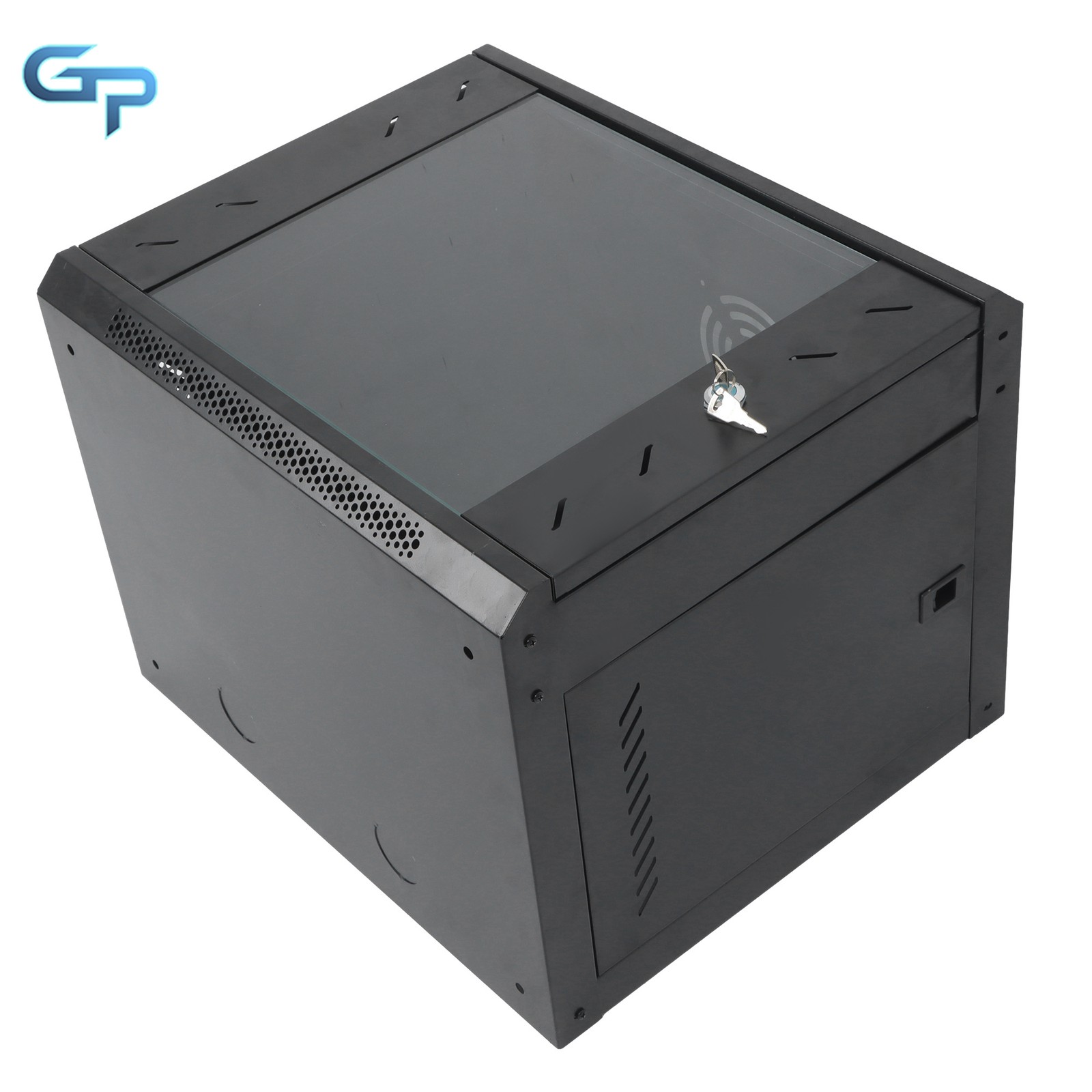 9U Wall Mount Rack 15.5" Deep, Heavy Duty w/ Locking Transparent Door
