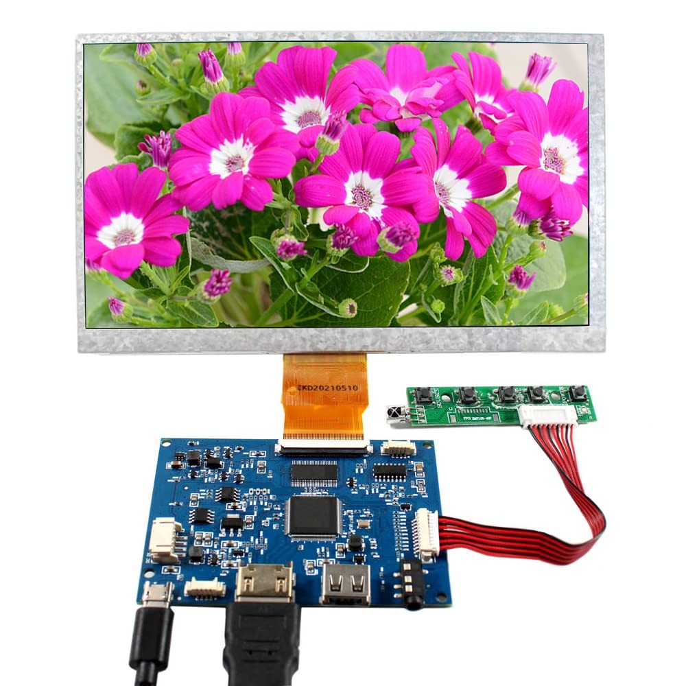 7 inch 1024x600 700nit IPS LCD Screen,Support Image 180° Rotation
