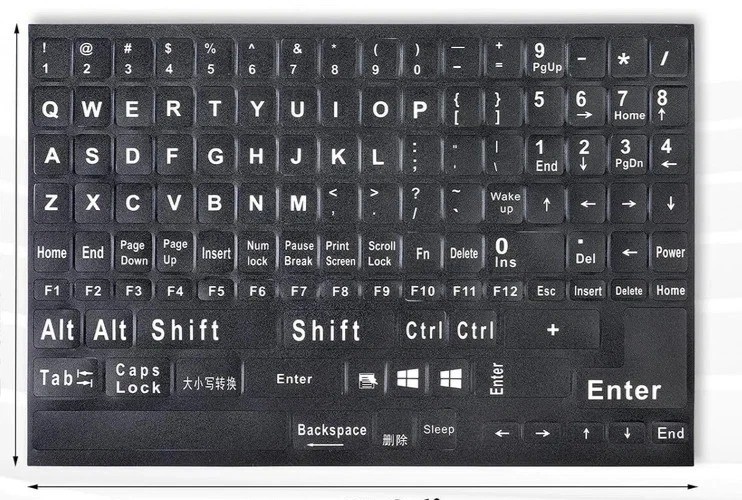 1x Universal English Keyboard Stickers Replacement Letters Computer Laptop PC