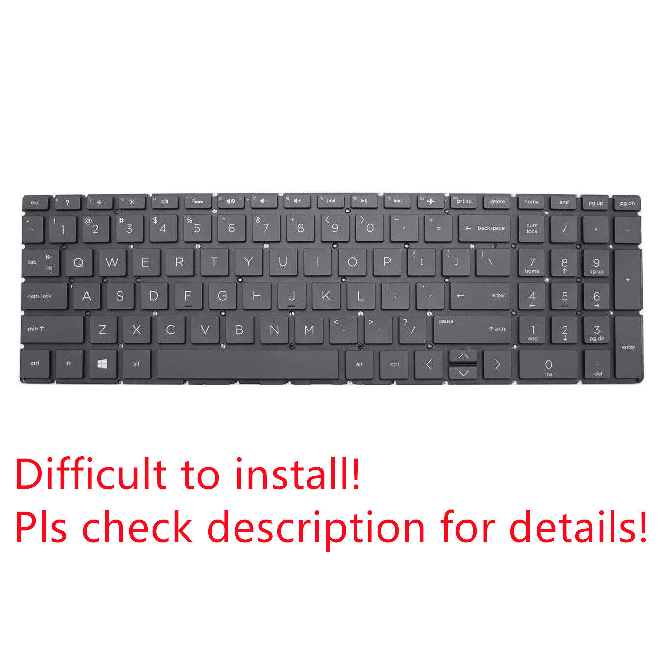 Original US Black Backlit Keyboard for HP Envy X360 15M-ds0011dx Backlight