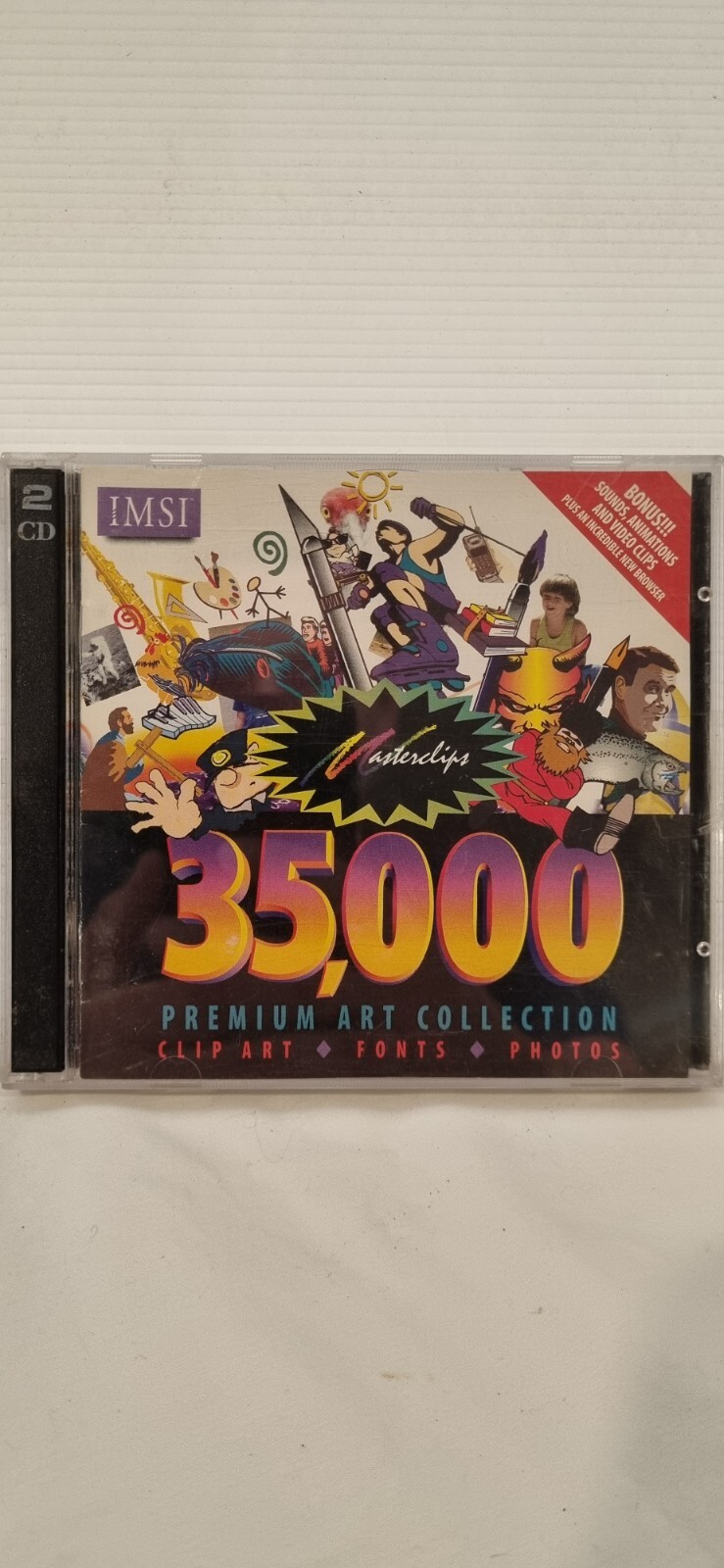 Software PC Masterclips 35000 Premium Image Collection 2 CDs Vintage 1996 Jewel