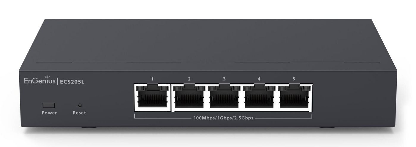 EnGenius ECS205L Cloud Lite Managed Smart Switch 5-Port 2.5Gbe Desktop ~E~