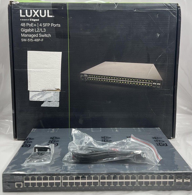 LUXUL SW-515-48P-F 48-PORT POE+ 4-SFP MANAGED SWITCH