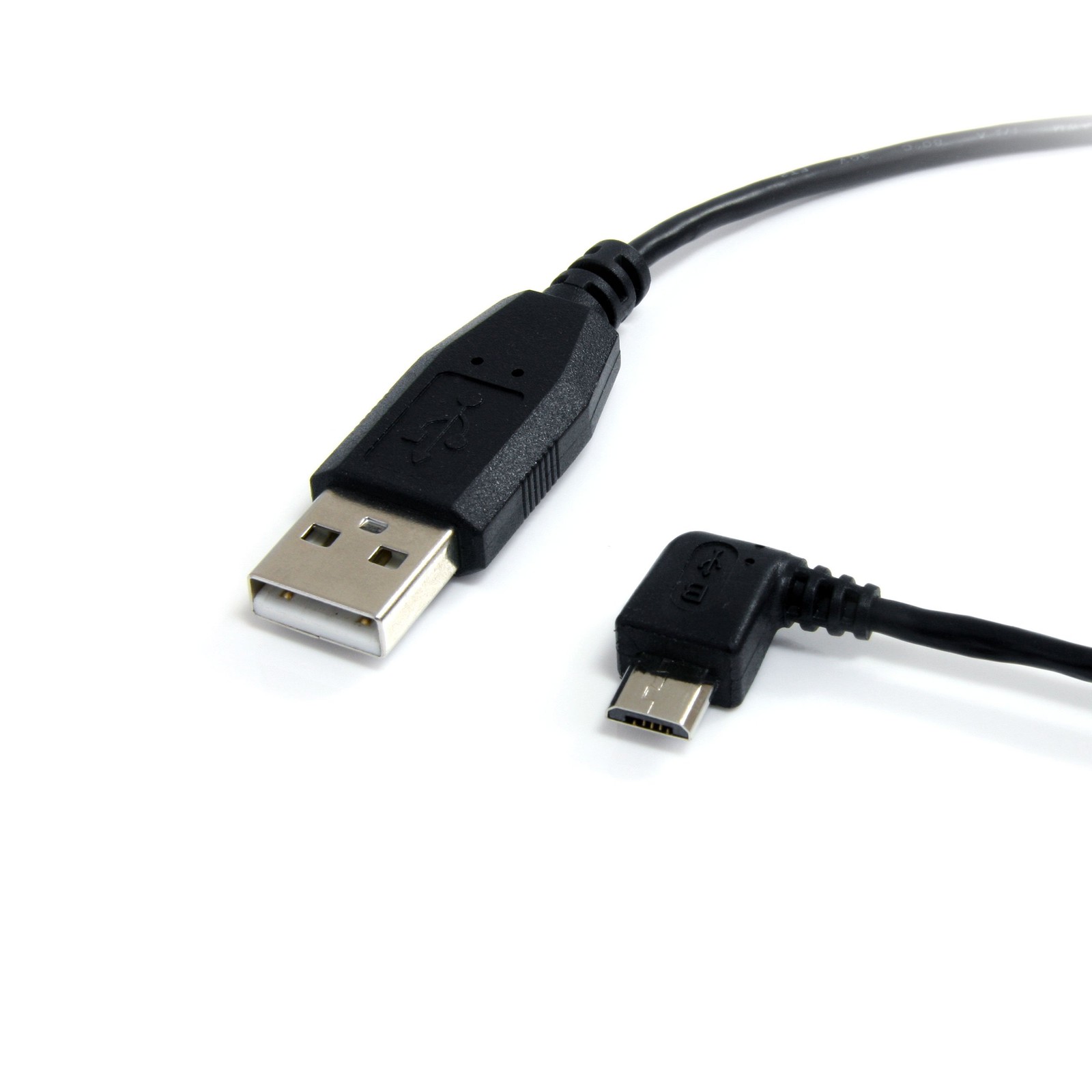 StarTech.com 3 ft / 91cm Micro USB Cable - A to Left Angle Micro B - USB Type A