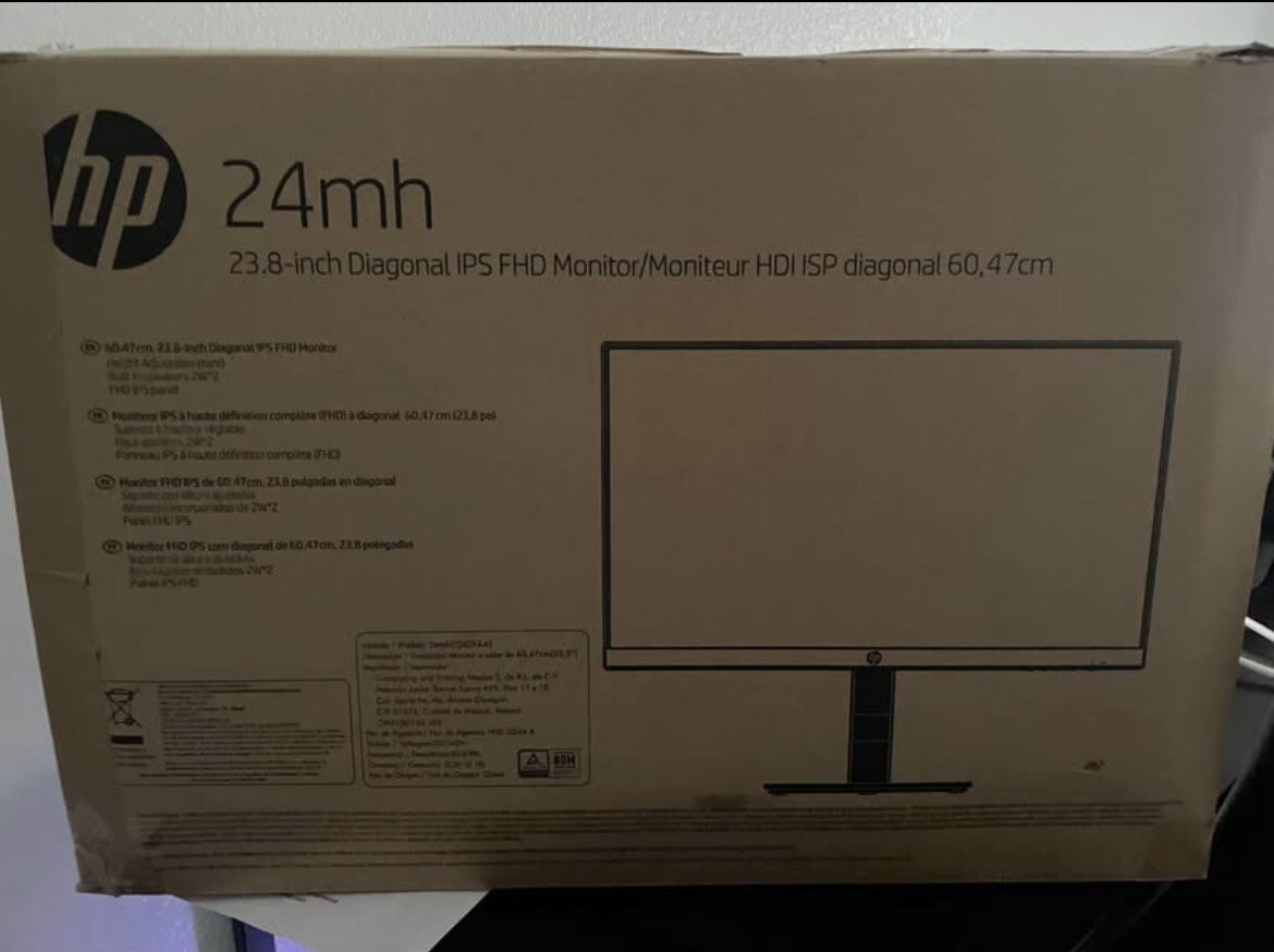 HP M24h 24" FHD IPS LED Monitor - Black/Silver