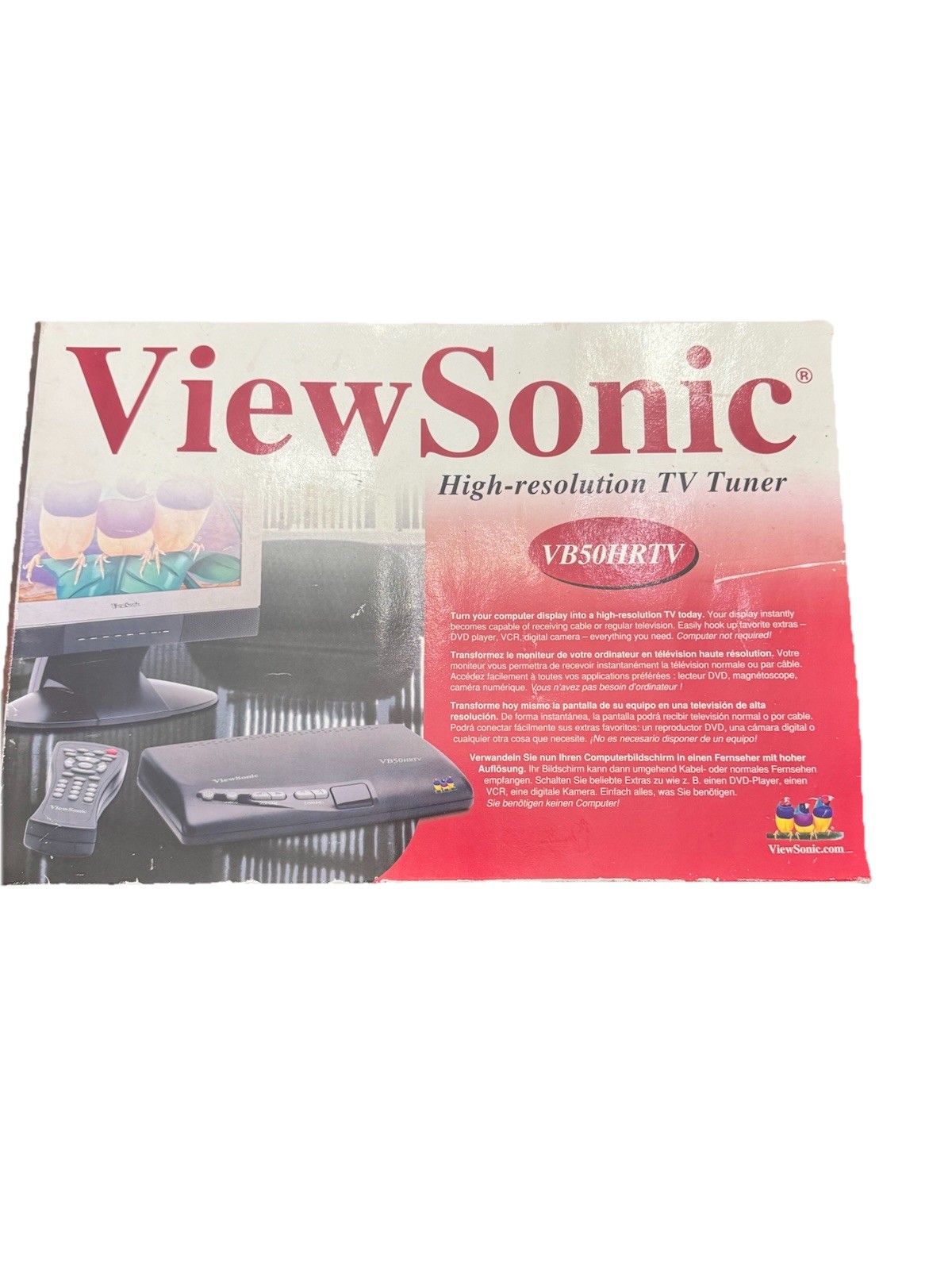 ViewSonic VB50HRTV ViewBox TV Tuner VGA Video Converter Retro Gaming Open Box