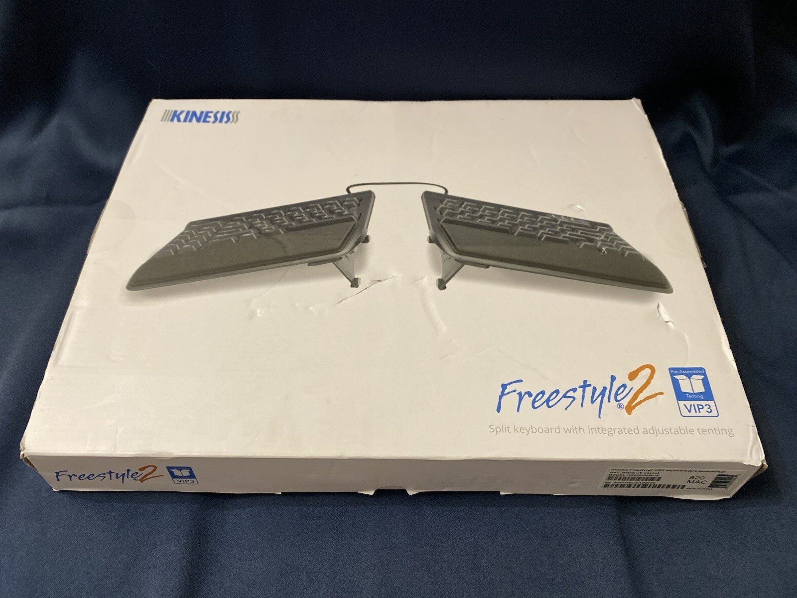 Kinesis Freestyle2 VIP3 Ergonomic Split Keyboard for Mac Black KB820HMBUS Wired