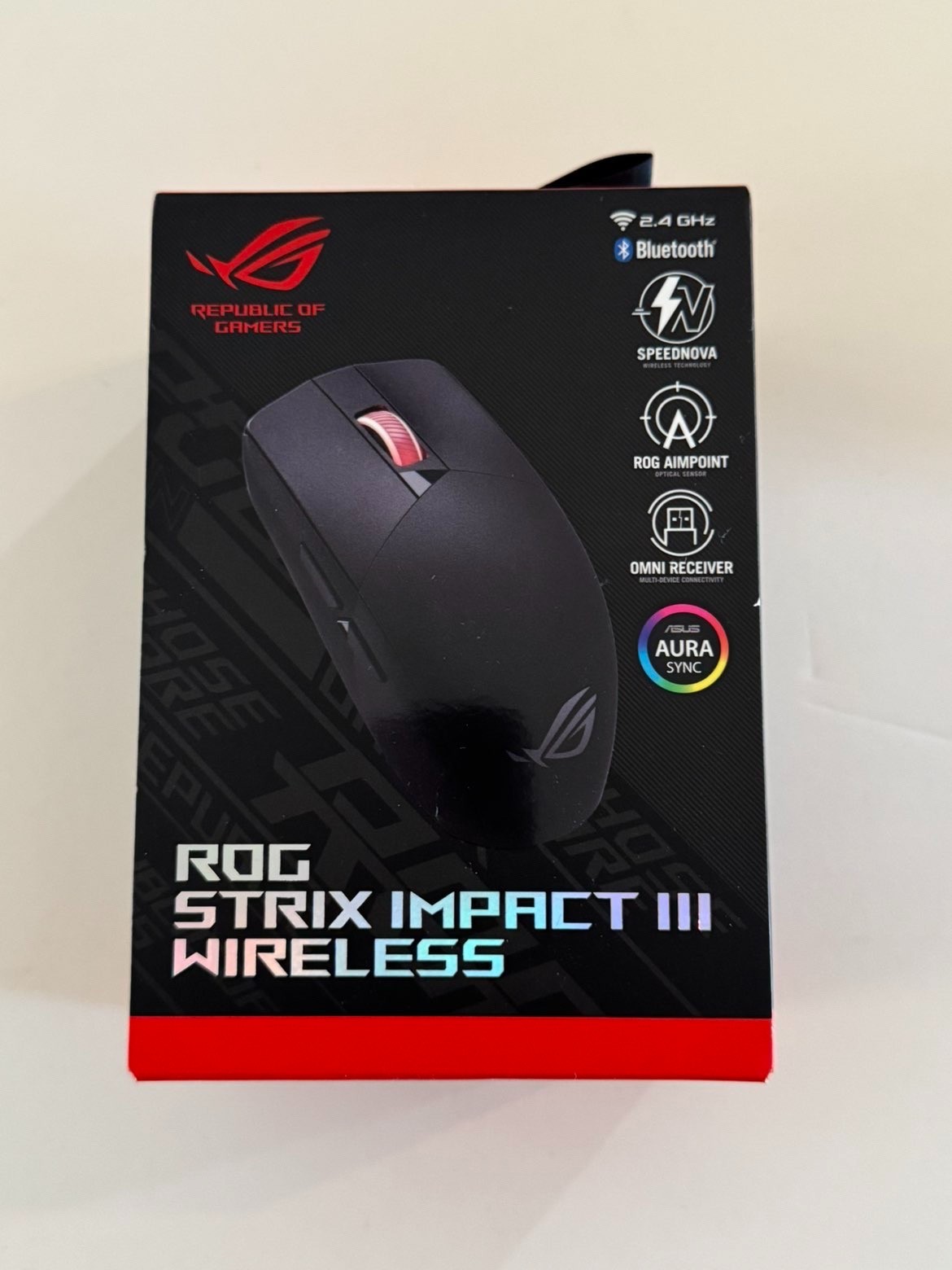 ASUS ROG Strix Impact III Wireless Gaming Mouse, 57 G Lightweight , Black New
