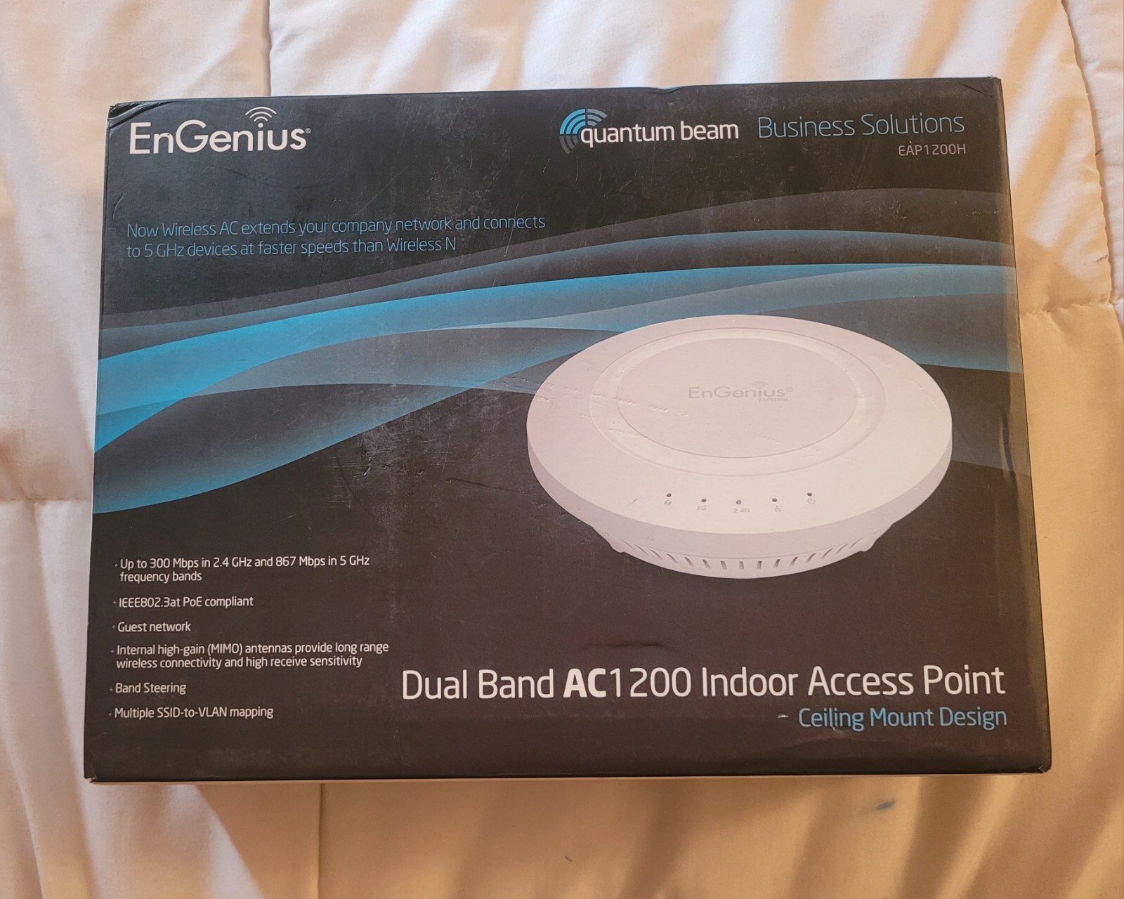 EnGenius EAP1200H Dual Band AC1200 Wireless Access Point Quantum Beam Business 