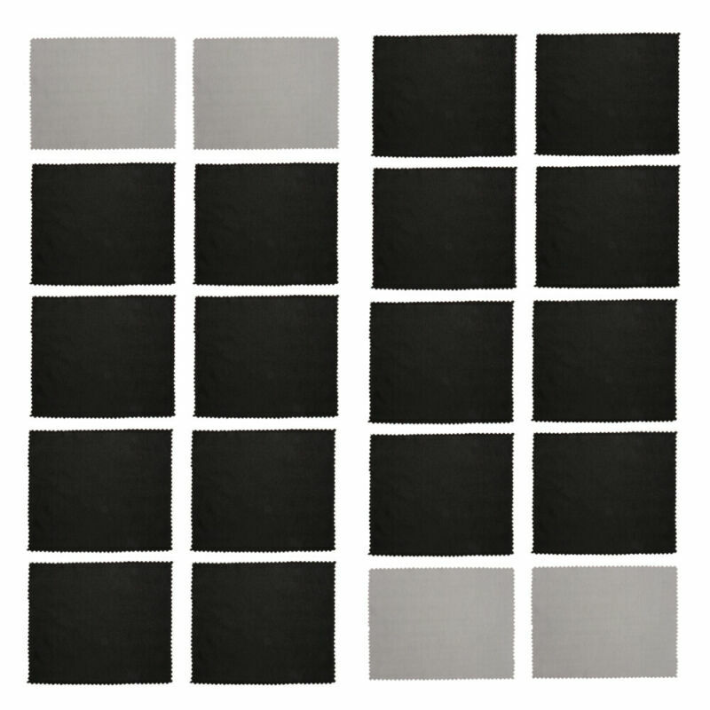 24pcs Microfiber Cleaning Cloth Wipe For Glasses Screen Camera Lens Jewelry