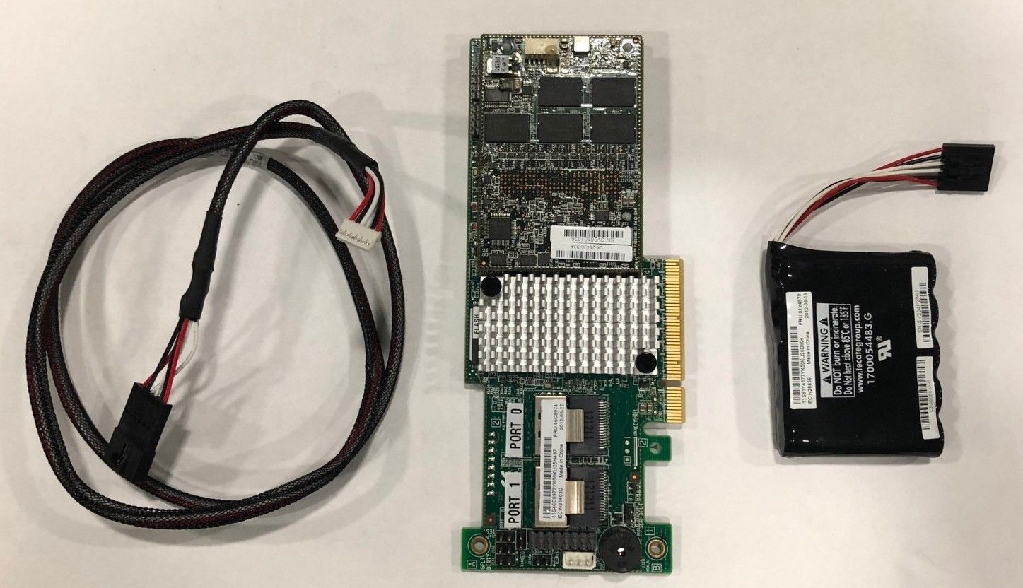 IBM 90Y4304 M5016 SERVRAID Controller Card 46C8974 Withbattery 81Y4579 and Cable