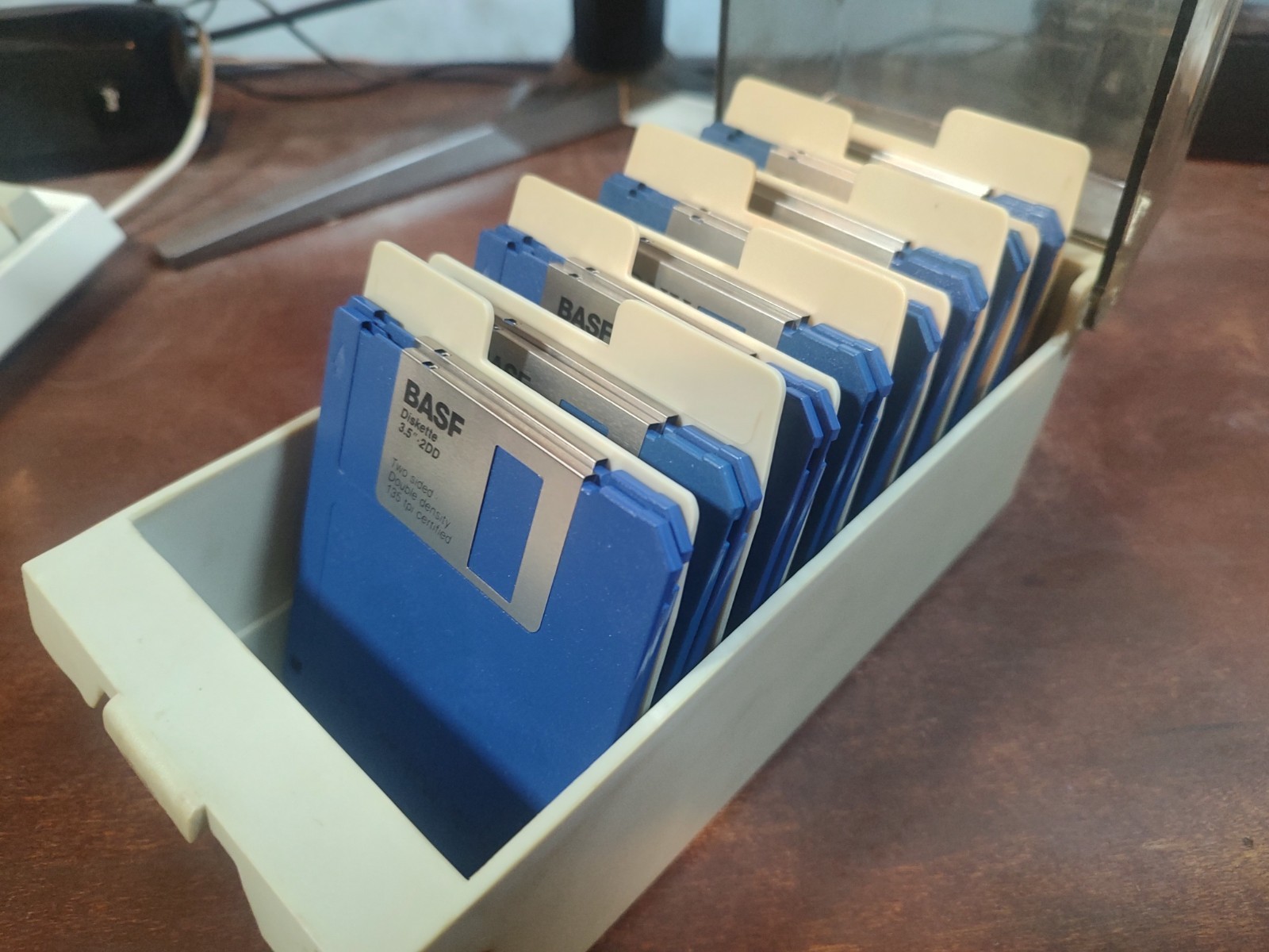 DOUBLE DENSITY 16x Blue BASF Macintosh Plus 800k Enclosure CASE Floppy Disk LOT