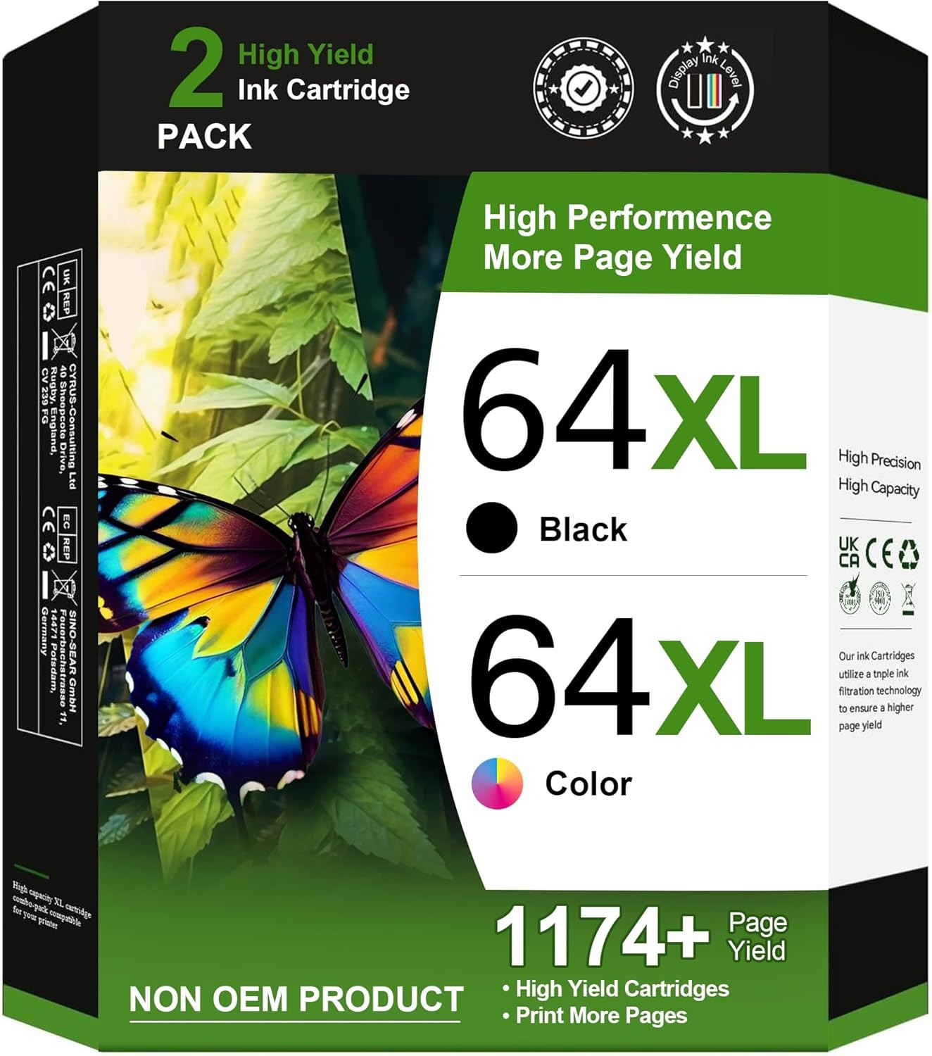 64XL Ink Cartridge Replacement for HP Ink 64 HP 64 Ink for HP 64XL Ink Cartridge
